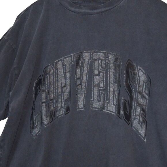 Converse Other - Converse Oversized Faded Black on Black Graphic Tee Streetwear Vintage Style L